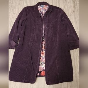 Purple trench coat